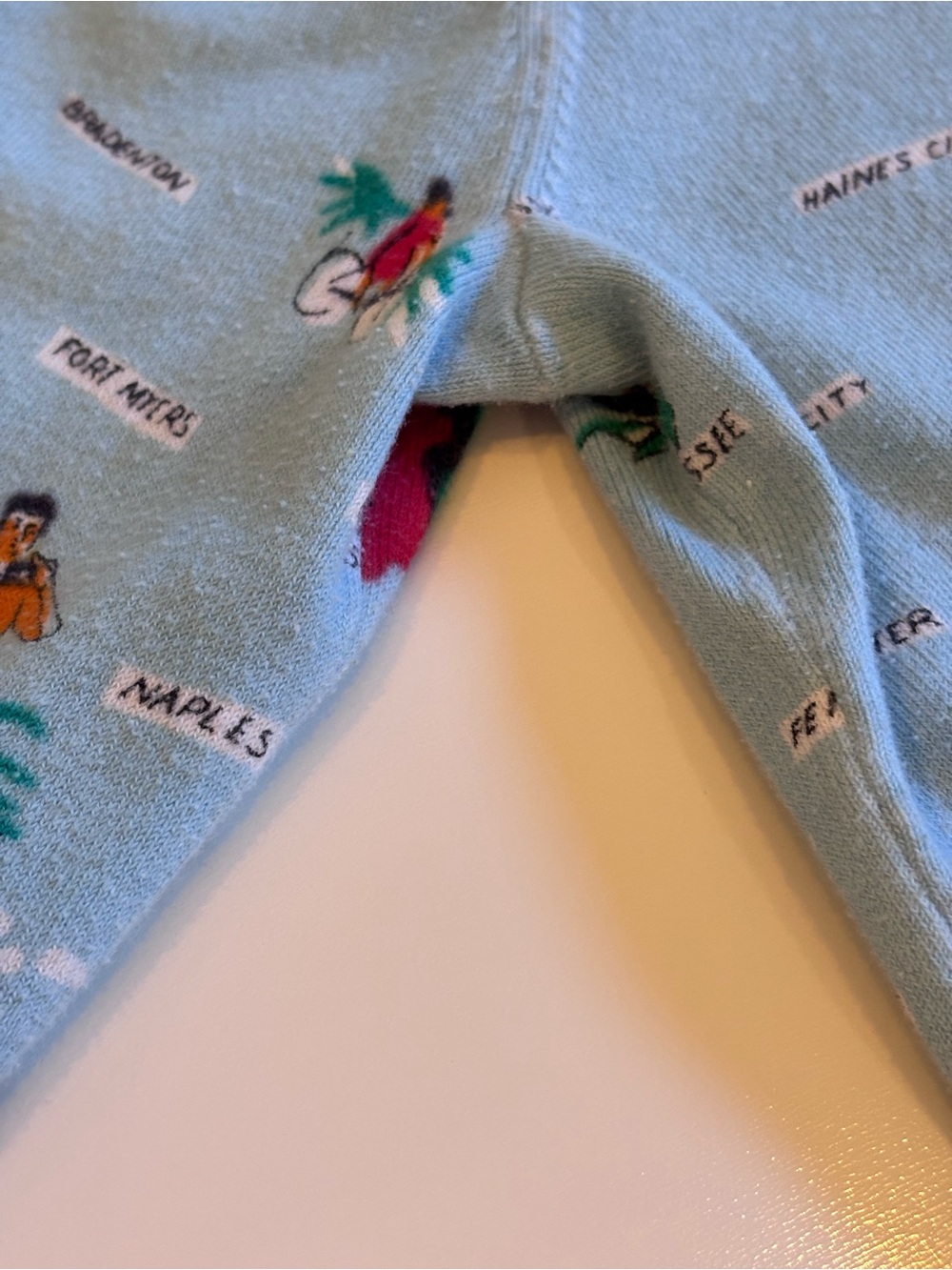 J Crew Retro Florida Travel Map Print Jackie Cardin Sweater, Blue, Medium - Picture 14 of 16